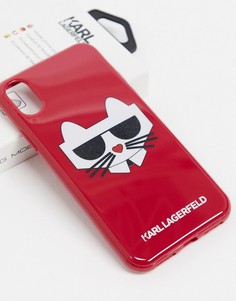 Красный чехол для iphone X/XS от Karl Lagerfeld