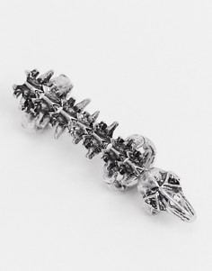 Серебристое сочлененное кольцо в виде животного ASOS DESIGN-Серебряный