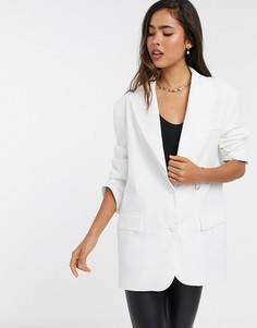 Пиджак в стиле смокинга ASOS DESIGN-Белый