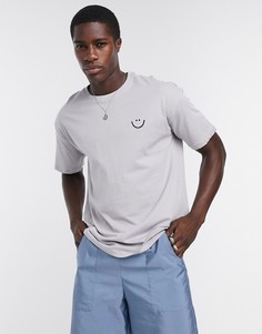 Лавандовая футболка с вышивкой New Look-Фиолетовый