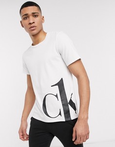 Белая футболка для дома с круглым вырезом и логотипом Calvin Klein-Белый
