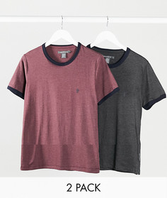 Набор из 2 футболок с контрастной отделкой French Connection-Мульти