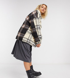 Куртка в клетку COLLUSION Unisex-Белый