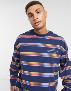 Синий лонгслив в стиле oversized с логотипом Levis authentic-Темно-синий Levis®