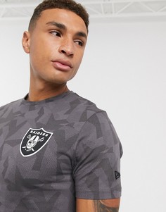 Серая футболка с логотипом команды "Las Vegas Raiders" New Era NFL-Серый