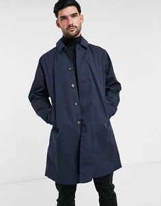 Темно-синяя длинная непромокаемая куртка Barbour-Темно-синий