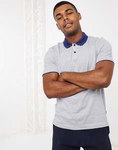 Футболка-поло с контрастным воротником BOSS-Синий