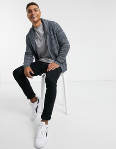 Темно-синий вязаный кардиган с пуговицами ASOS DESIGN