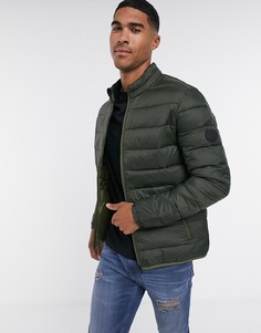 Зеленый пуховик с воротником Jack & Jones Essentials