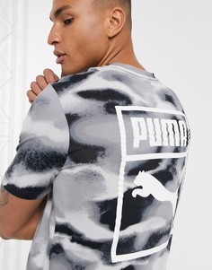 Черная футболка с принтом облаков Puma-Черный