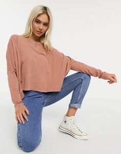 Свободный топ рыжего цвета с рукавами "летучая мышь" ASOS DESIGN-Оранжевый