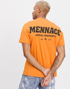 Оранжевая футболка с логотипом Mennace-Оранжевый