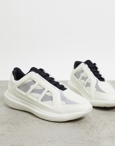 Кроссовки из черно-белого сетчатого материала ASOS DESIGN-Белый
