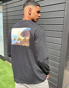 Черный свободный лонгслив с принтом Levis Levis®