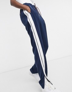 Синие узкие джоггеры с полосками Tommy Jeans-Темно-синий