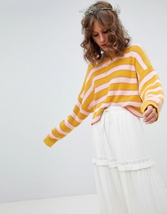 Укороченный джемпер в полоску Free People just my-Мульти