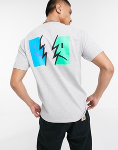 Серая футболка с принтом The Hundreds-Серый