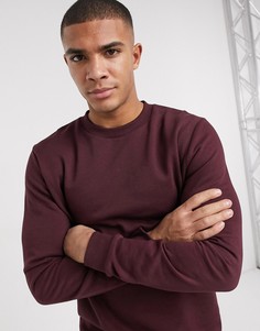Бордовый свитшот из органического хлопка ASOS DESIGN-Красный