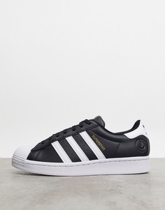 Черные кроссовки из искусственной кожи adidas Originals Superstar-Черный