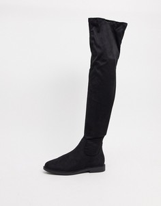 Черные ботфорты ASOS DESIGN-Черный