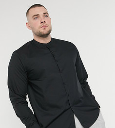 Черная рубашка с длинными рукавами New Look Plus & Tall-Черный