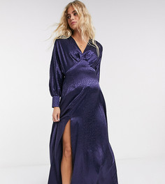 Эксклюзивное темно-синее платье макси Flounce London Maternity-Темно-синий