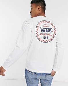 Белый лонгслив Vans Checker 66