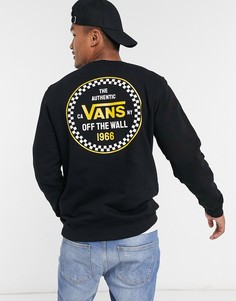 Черный свитшот с круглым вырезом Vans Checker 66