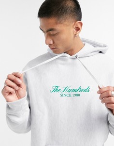 Худи серого цвета с принтом The Hundreds-Серый