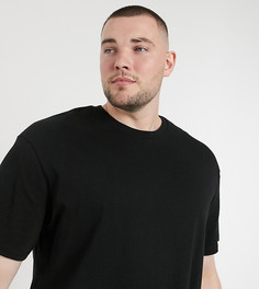 Черная oversized-футболка Topman Big & Tall-Черный