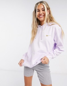 Худи фиолетового цвета с логотипом-галочкой Nike-Фиолетовый