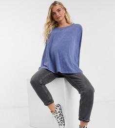 Синий свободный топ с рукавами "летучая мышь" ASOS DESIGN Maternity