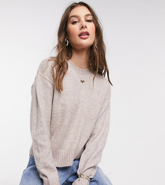 Розовый меланжевый джемпер с круглым вырезом New Look Tall