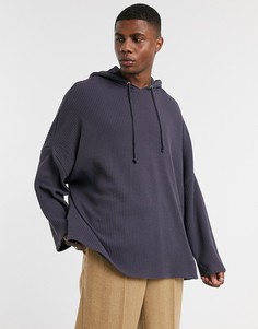 Черный худи oversized ASOS DESIGN-Серый