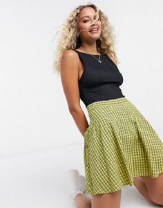 Черный боди в рубчик с открытой спиной Bershka
