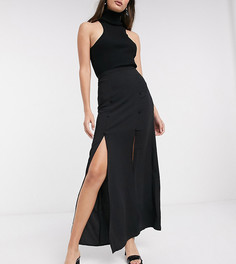 Черная юбка с разрезами ASOS DESIGN Tall-Черный