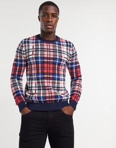 Джемпер с круглым вырезом и отделкой Original Penguin-Синий
