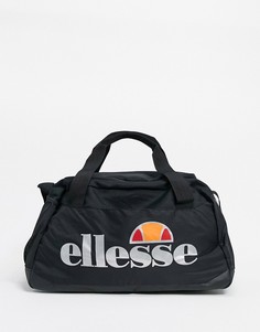 Черная сумка с крупным светоотражающим логотипом ellesse-Черный