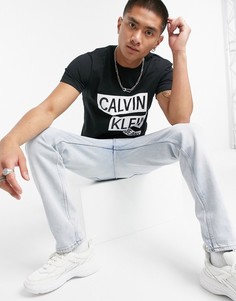 Черная футболка с логотипом Calvin Klein Jeans-Черный
