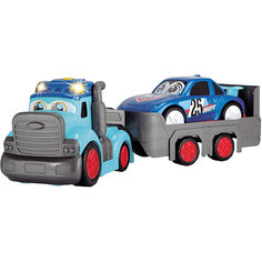 Машинка Dickie Toys Трейлер Happy с прицепом свет, звук, 60 см
