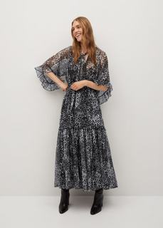 Принтованное платье с крылышками - Leone Mango