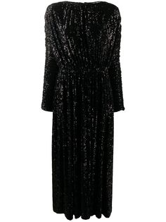 Saint Laurent платье макси с пайетками