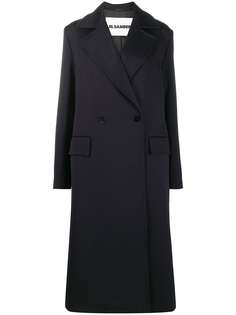 Jil Sander двубортное пальто оверсайз