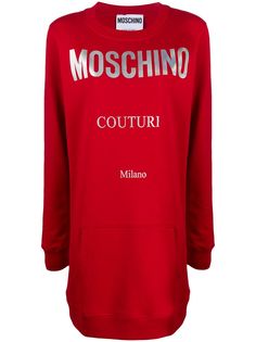 Moschino платье-джемпер с логотипом