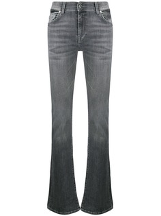 7 For All Mankind расклешенные джинсы скинни завышенной посадки