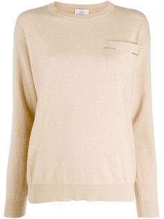 Brunello Cucinelli кашемировый джемпер с бусинами