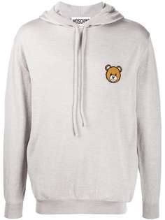 Moschino трикотажное худи с вышивкой Teddy Bear
