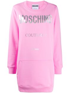 Moschino платье-толстовка с логотипом