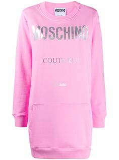 Moschino платье-толстовка с логотипом