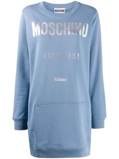 Moschino платье-толстовка с логотипом